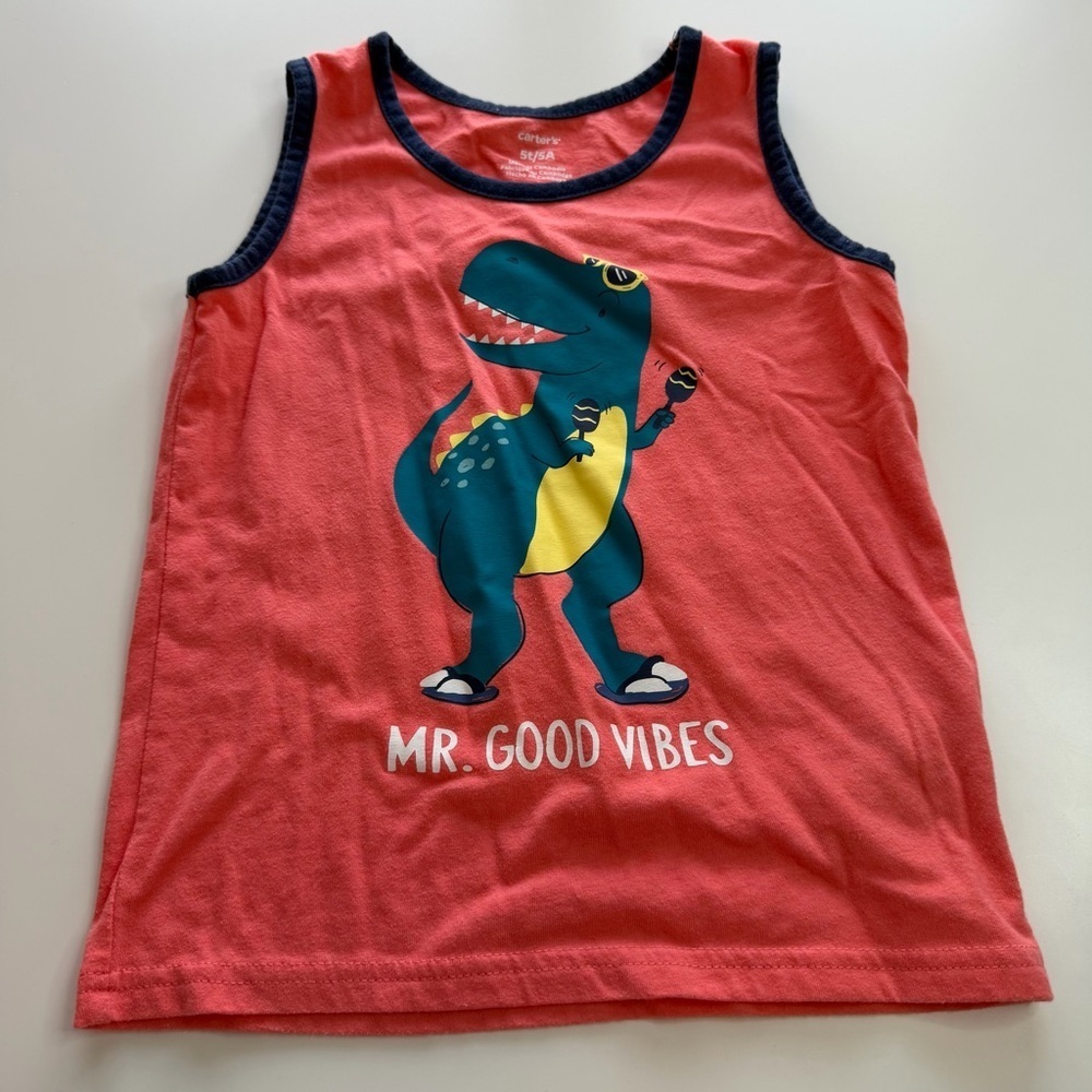 Carter's Coral Dinosaur Tank Top